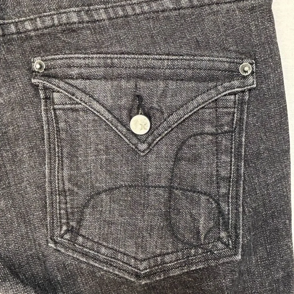 Hurley Women's Size 31 Button Fly Black Slim Fit Jeans